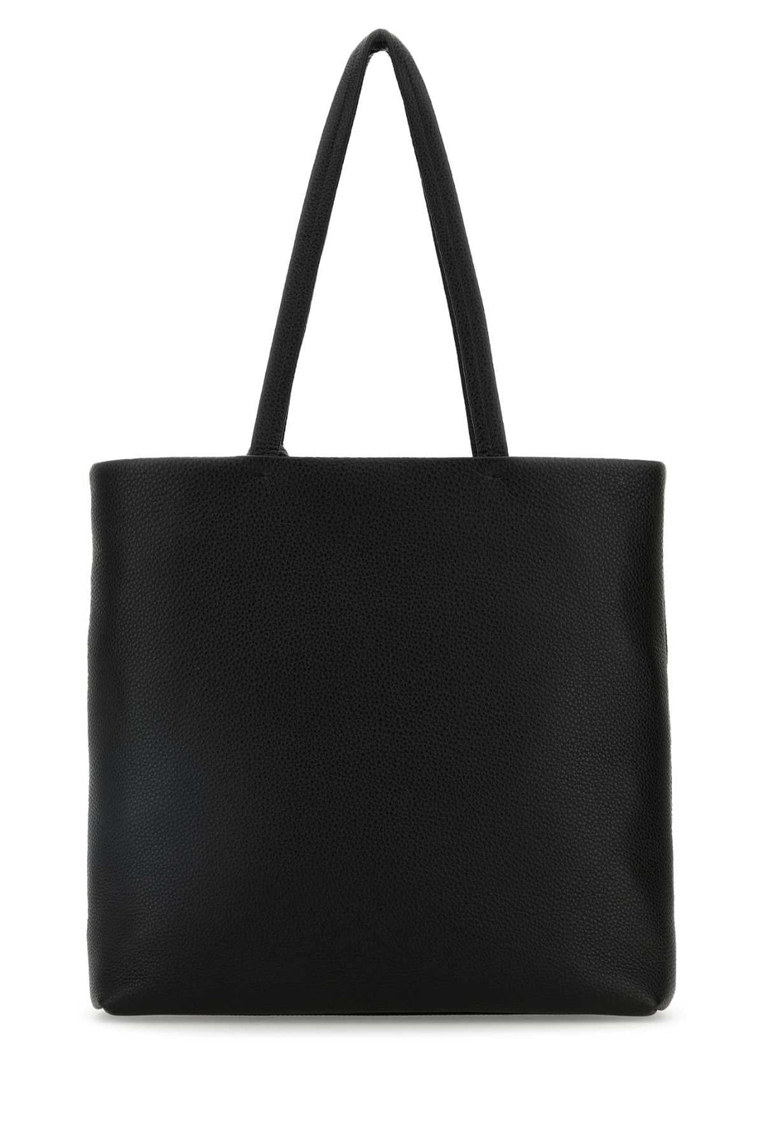 Prada Women Black Leather Shopping Bag