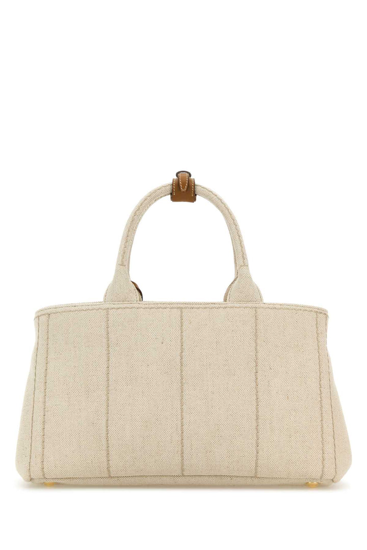 Prada Women Sand Canvas Shopping Bag