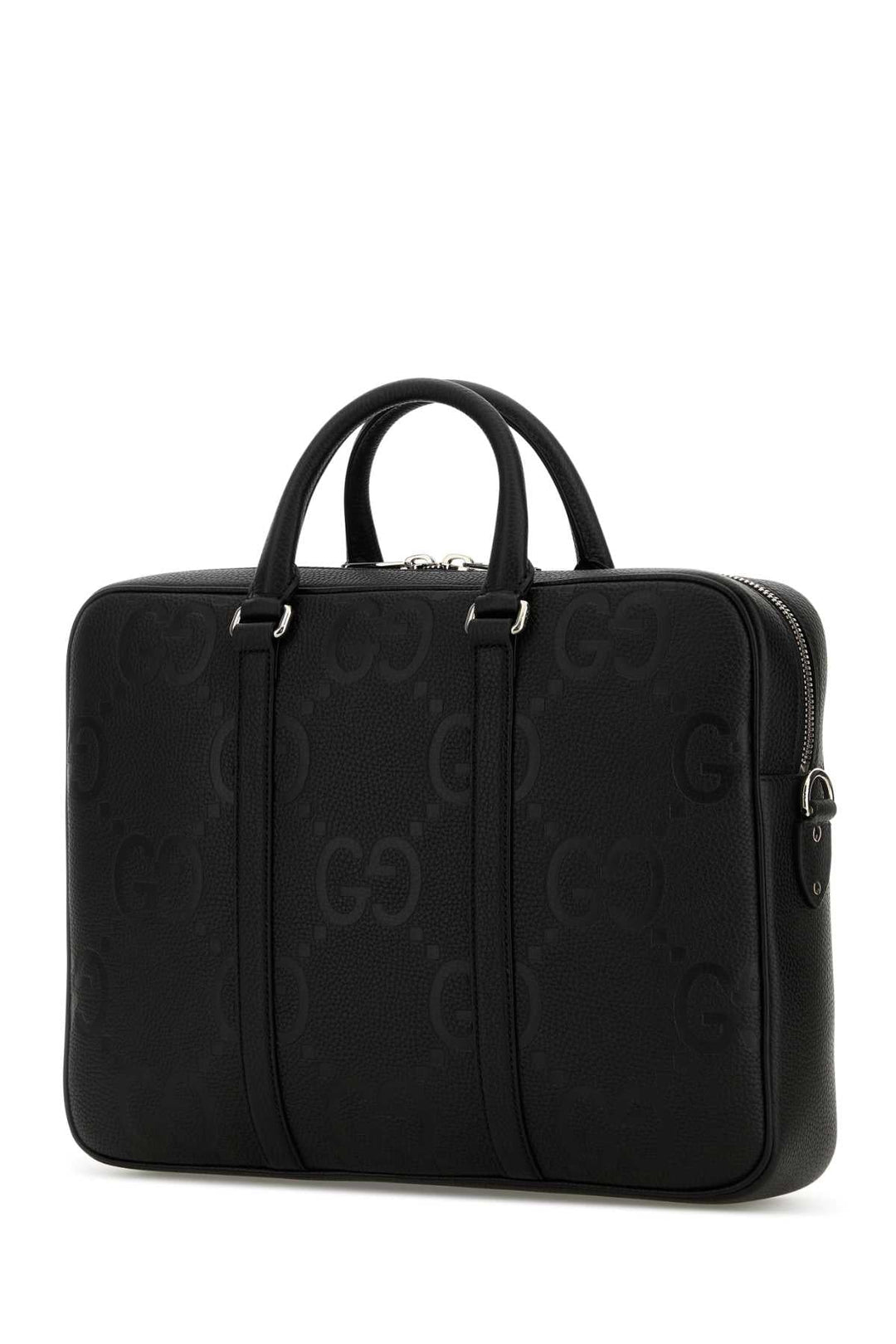 Gucci Men Black Leather Briefcase