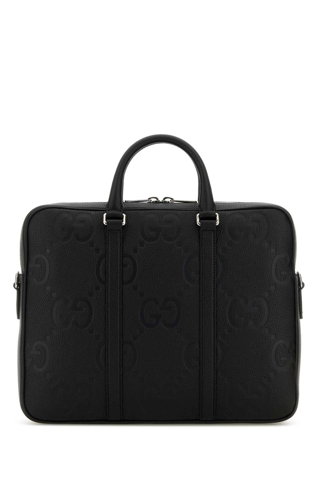 Gucci Men Black Leather Briefcase