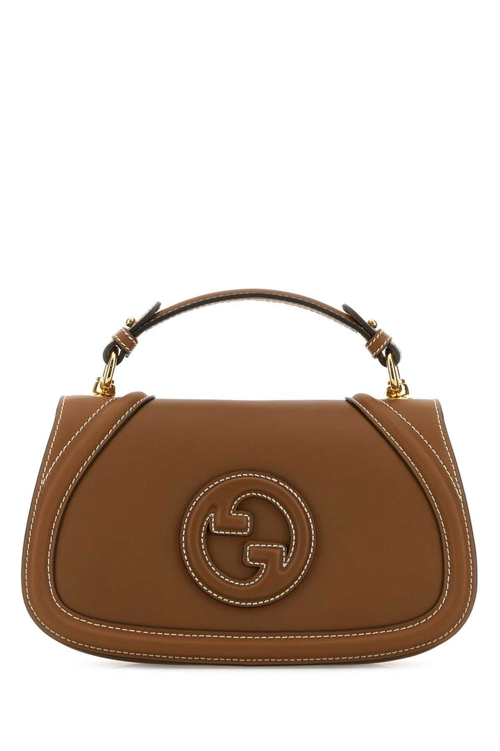 Gucci Women Caramel Leather Gucci Blondie Shoulder Bag