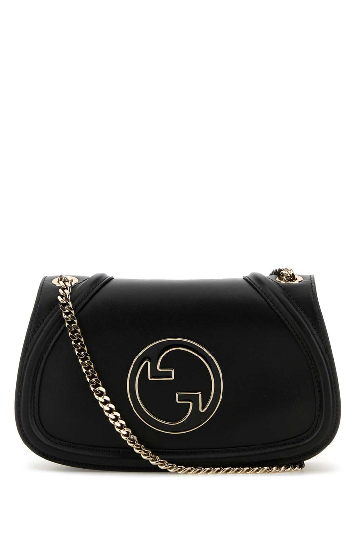 Gucci Women Black Leather Gucci Blondie Shoulder Bag