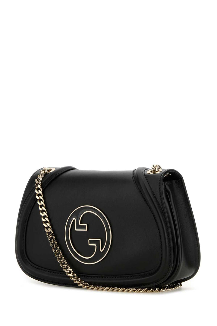Gucci Women Black Leather Gucci Blondie Shoulder Bag