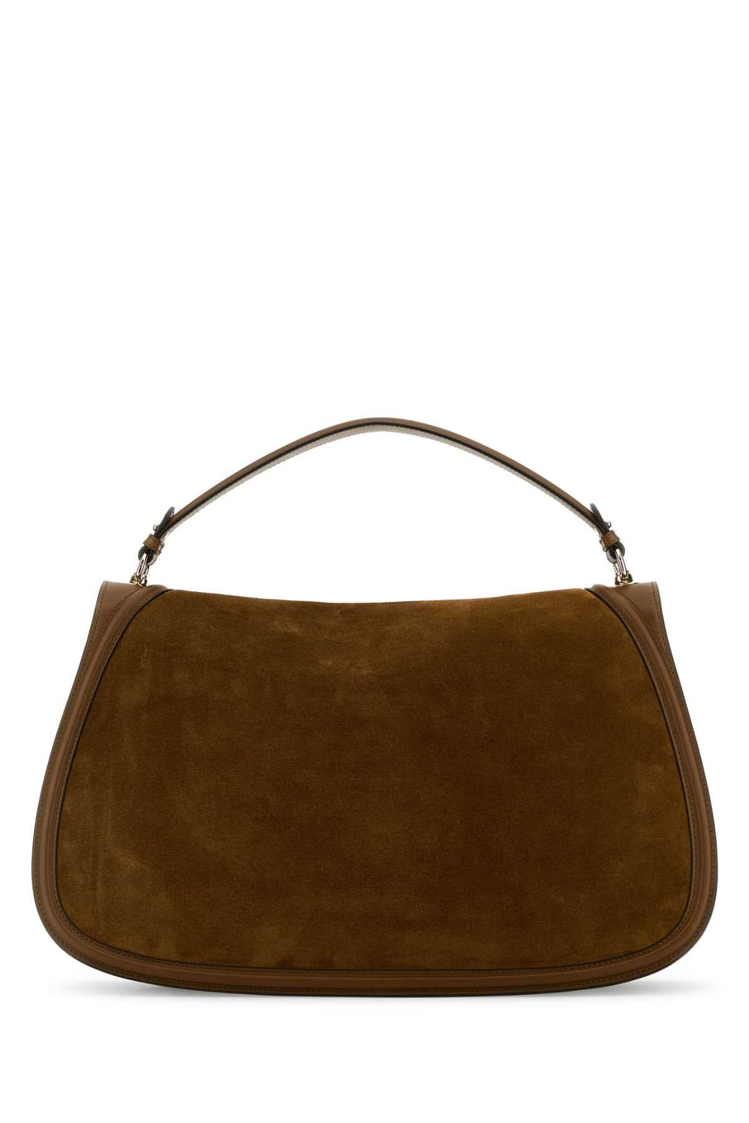 Gucci Women Brown Suede And Leather Large Gucci Blondie Handbag