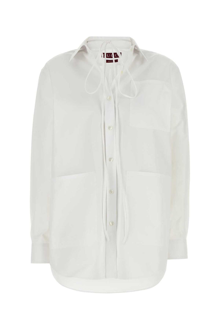 Gucci Women White Poplin Shirt
