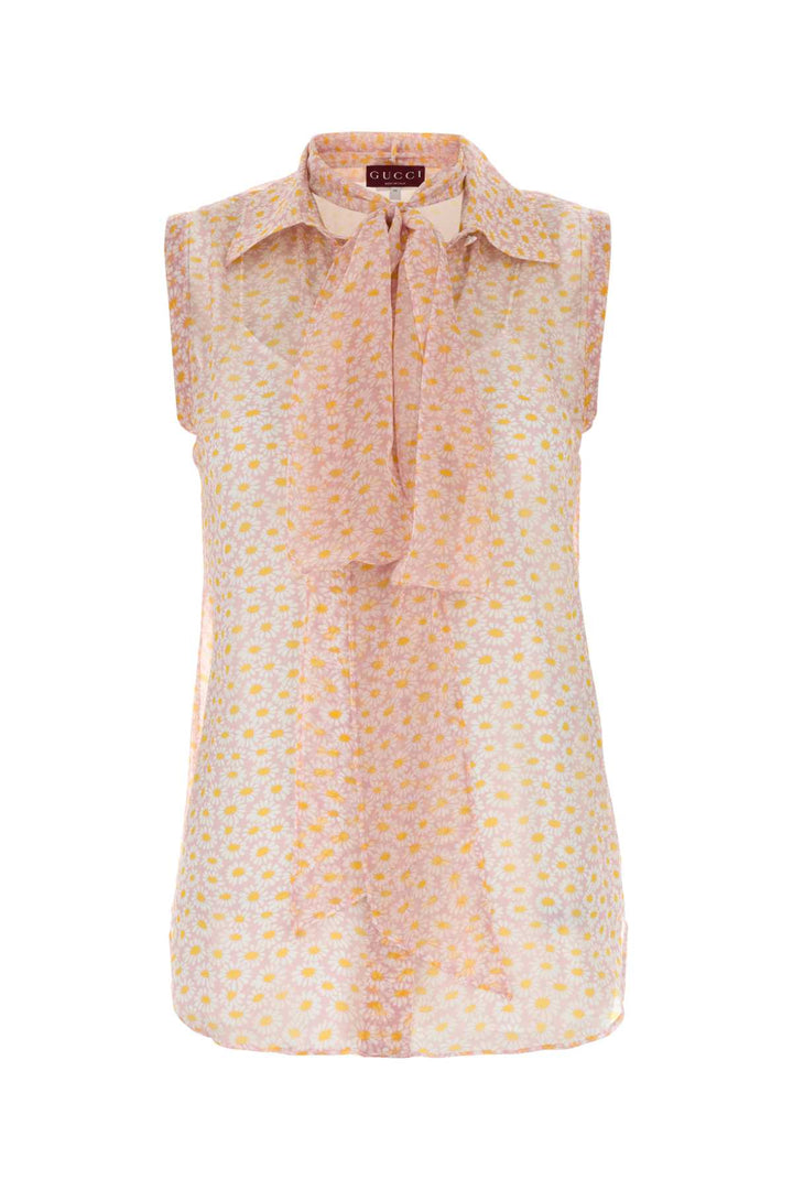 Gucci Women Printed Crepe Shirt