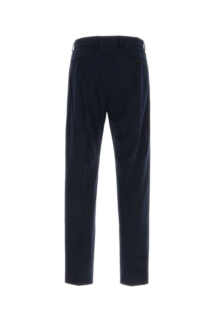 Gucci Men Navy Blue Gabardine Pant