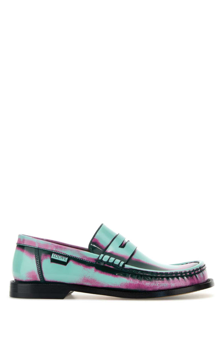 Loewe Women Multicolor Leather Campo Loafers