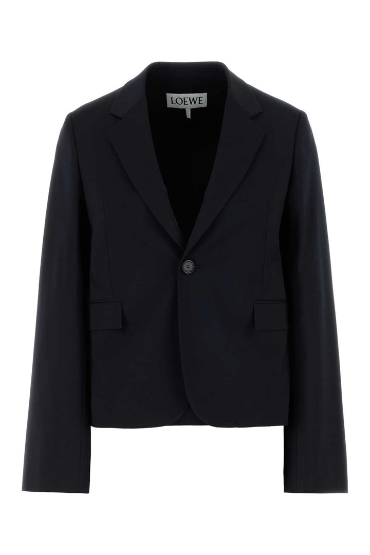 Loewe Women Midnight Blue Wool Blazer