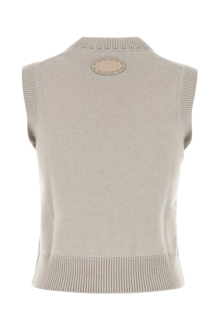 Fendi Women Cappuccino Cashmere Vest