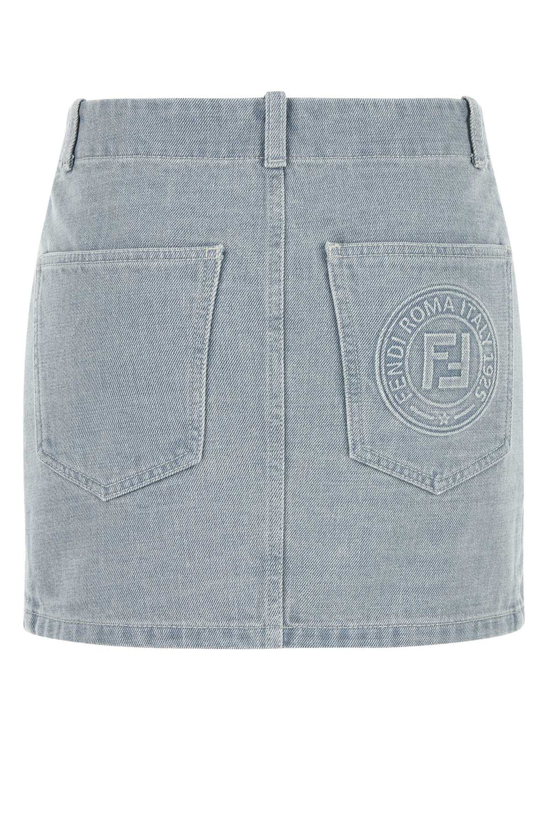 Fendi Women Denim Mini Skirt