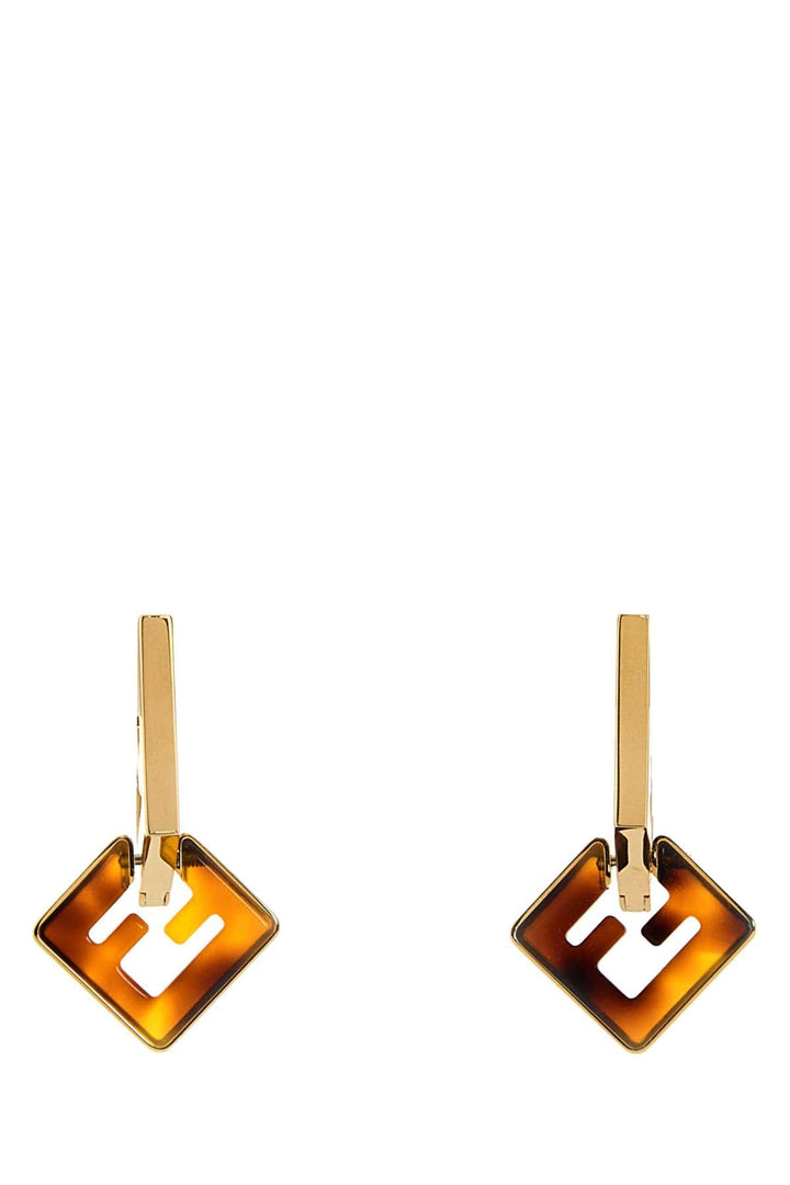 Fendi Women Printed Plexiglass And Metal Forever Fendi Earrings