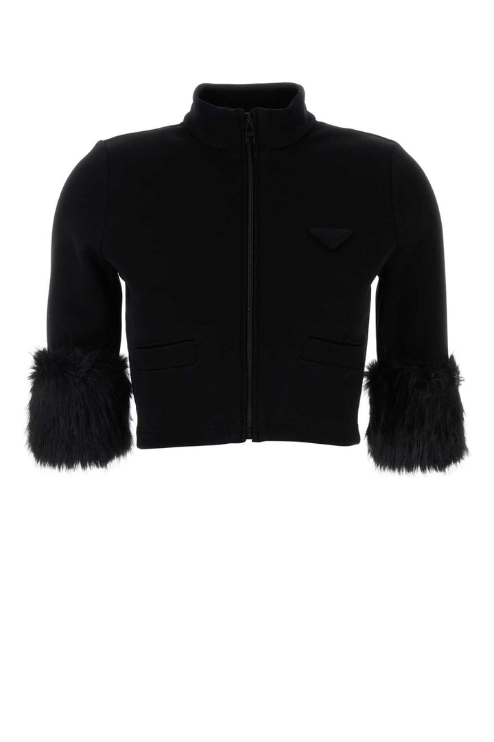 Prada Women Black Cotton Blend Jacket