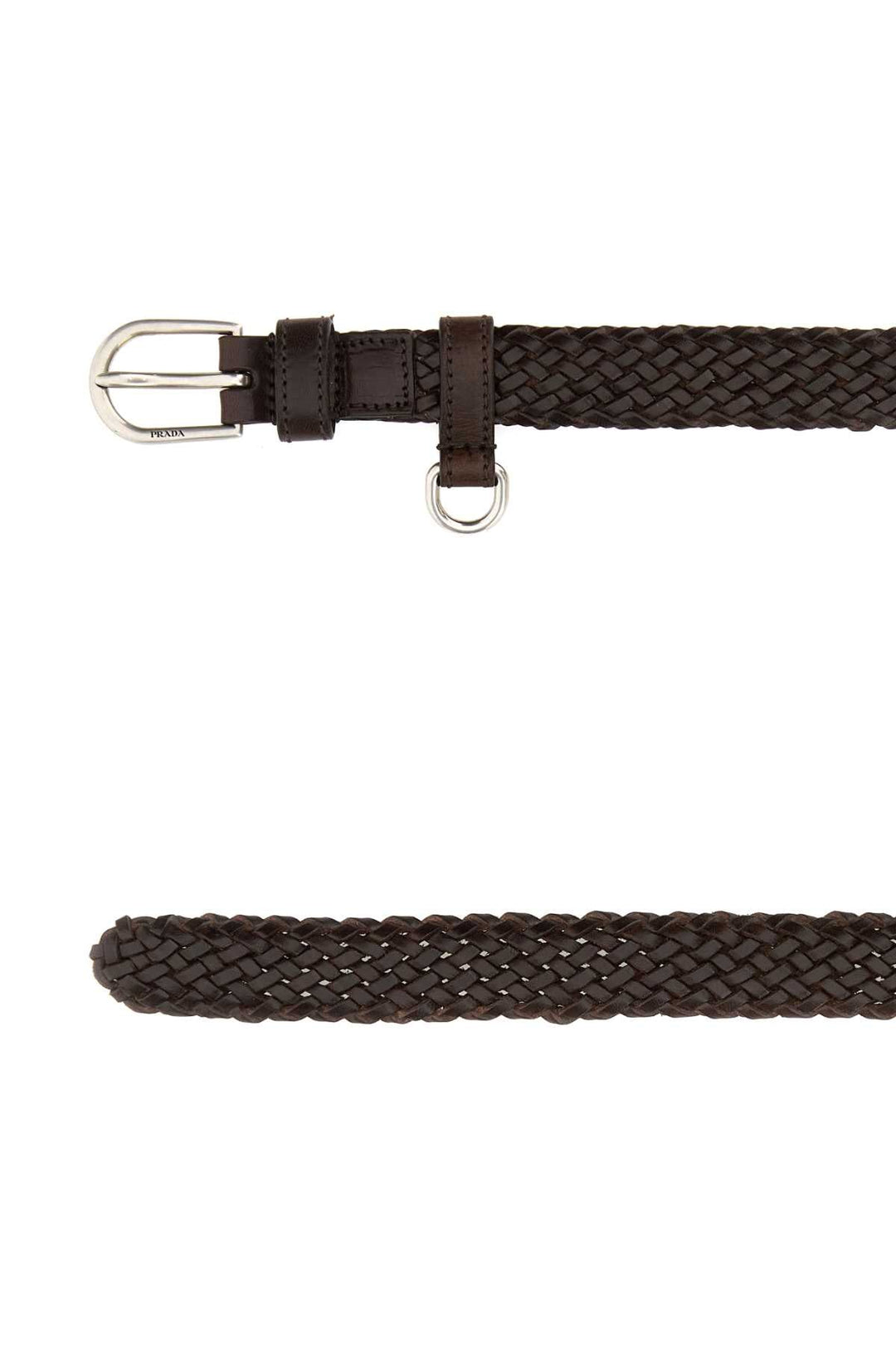 Prada Women Brown Leather Belt