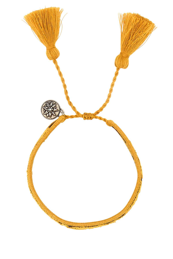 Prada Women Two-Tone Suede And Fabric Bracelet