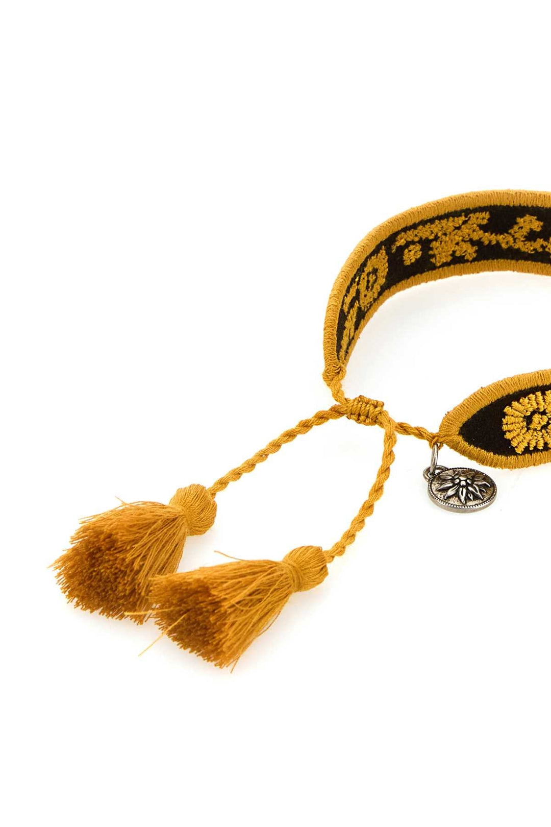 Prada Women Two-Tone Suede And Fabric Bracelet