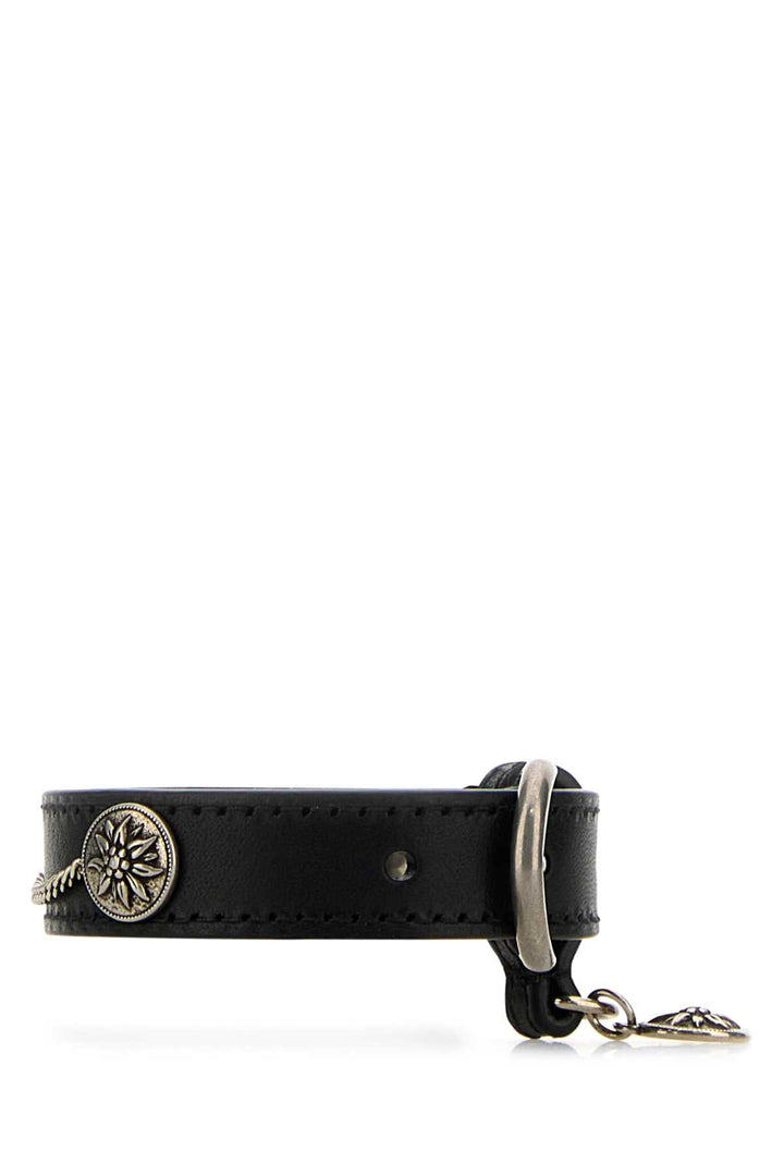 Prada Women Black Leather Bracelet