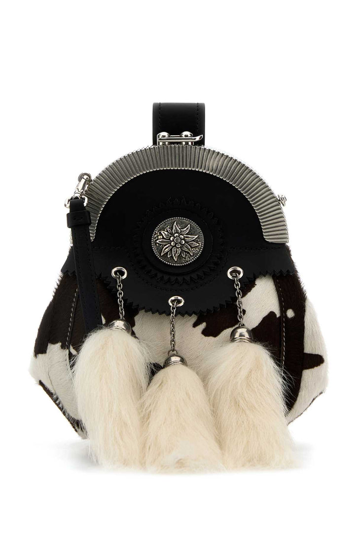 Prada Women Printed Calf Hair Clutch