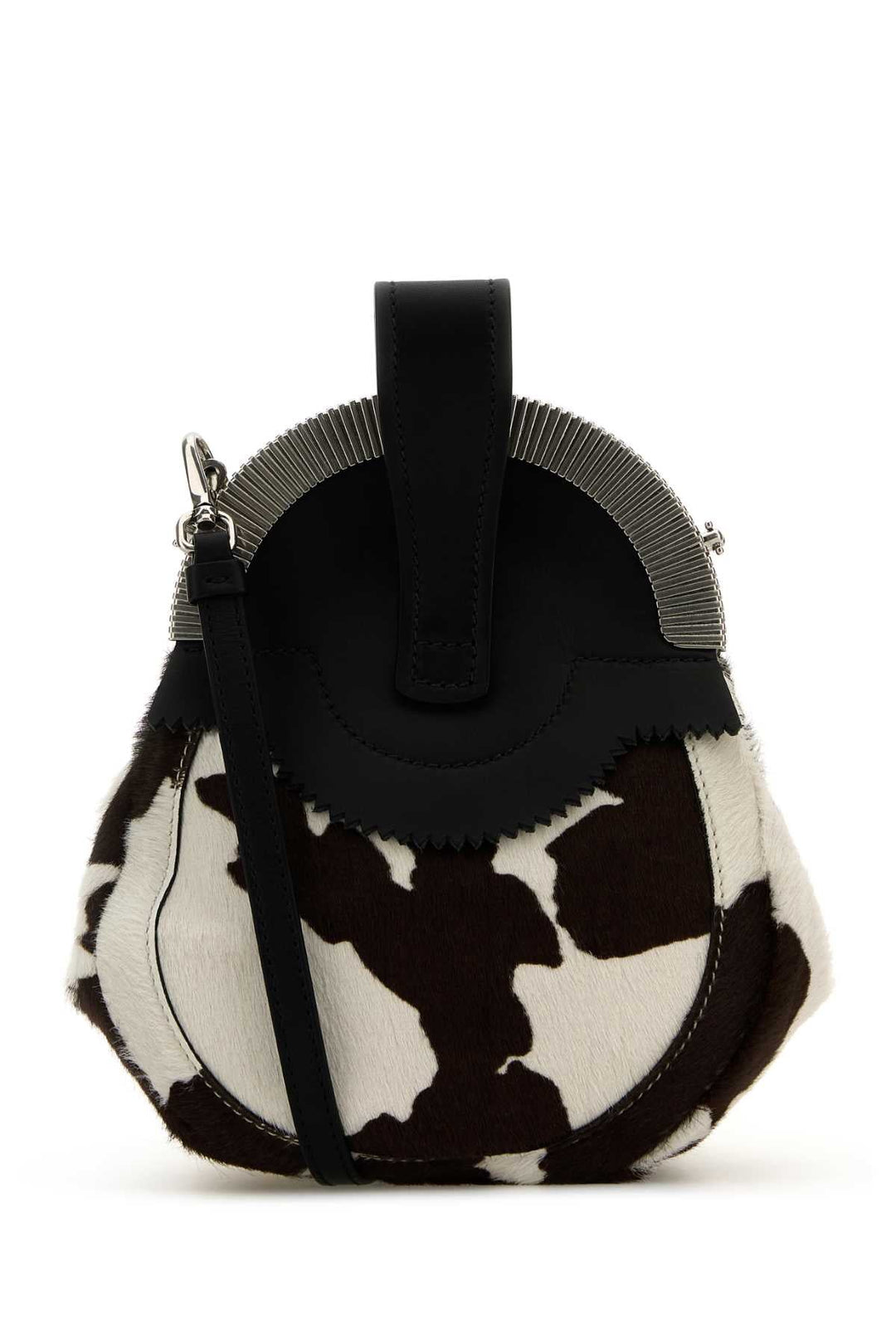 Prada Women Printed Calf Hair Clutch