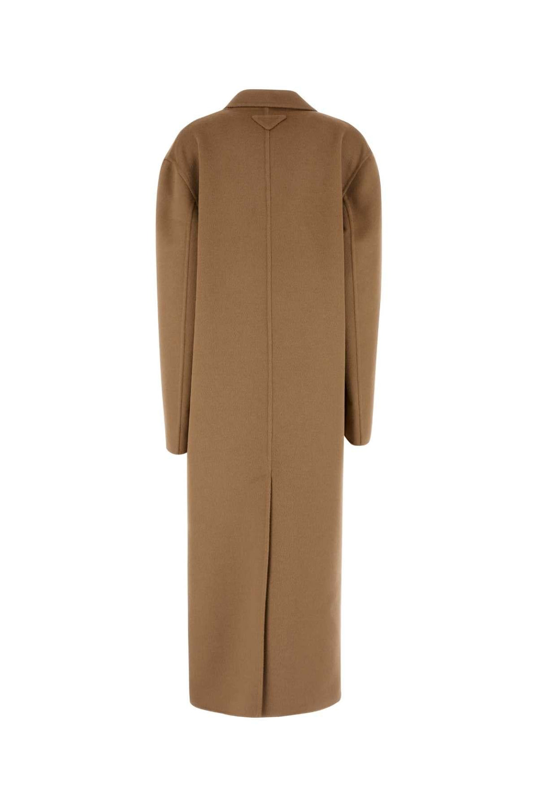 Prada Women Camel Wool Blend Coat