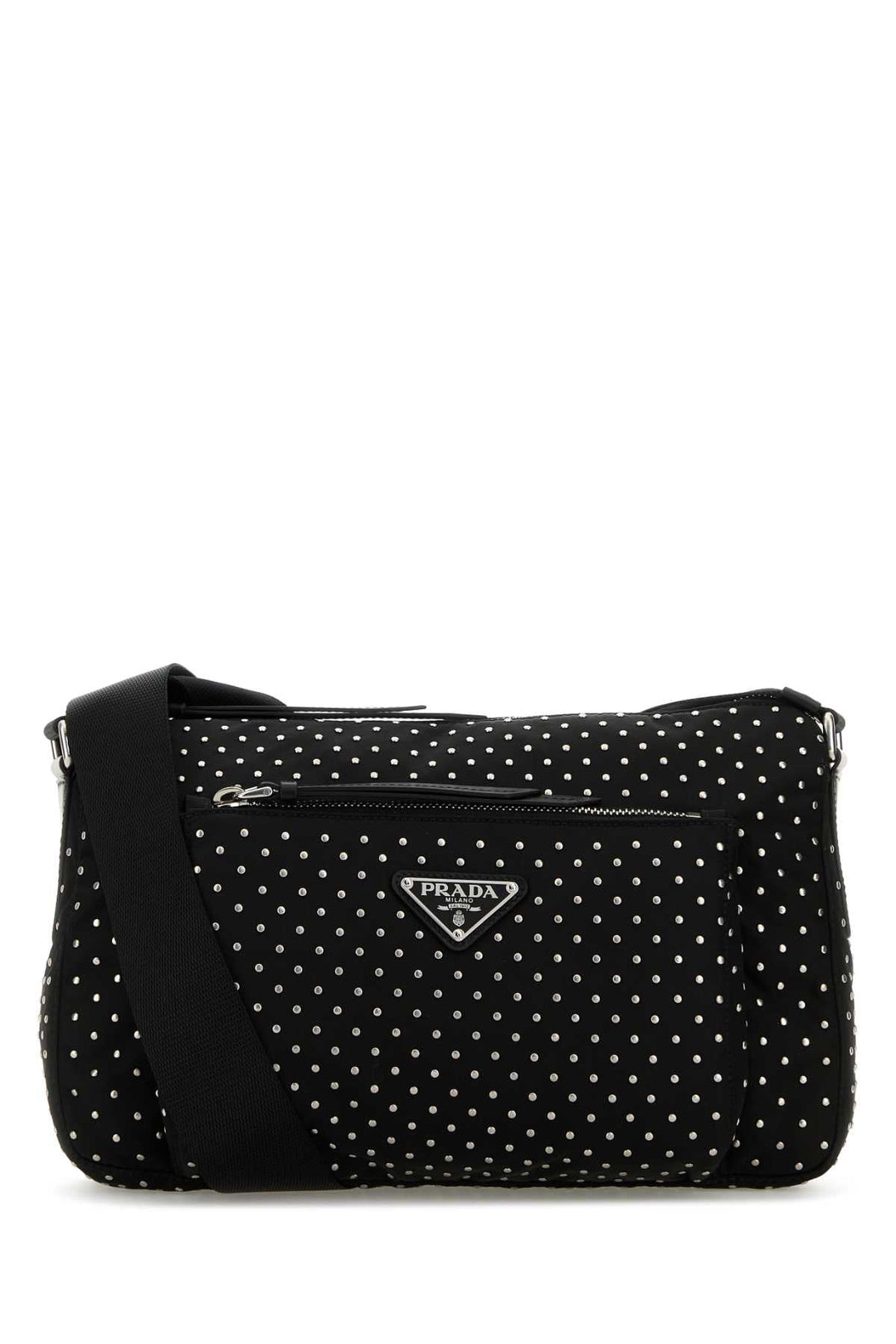 Prada Women Black Re-Nylon Crossbody Bag