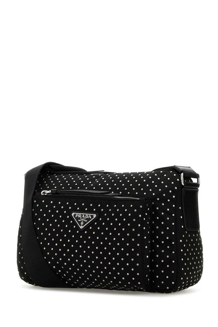 Prada Women Black Re-Nylon Crossbody Bag