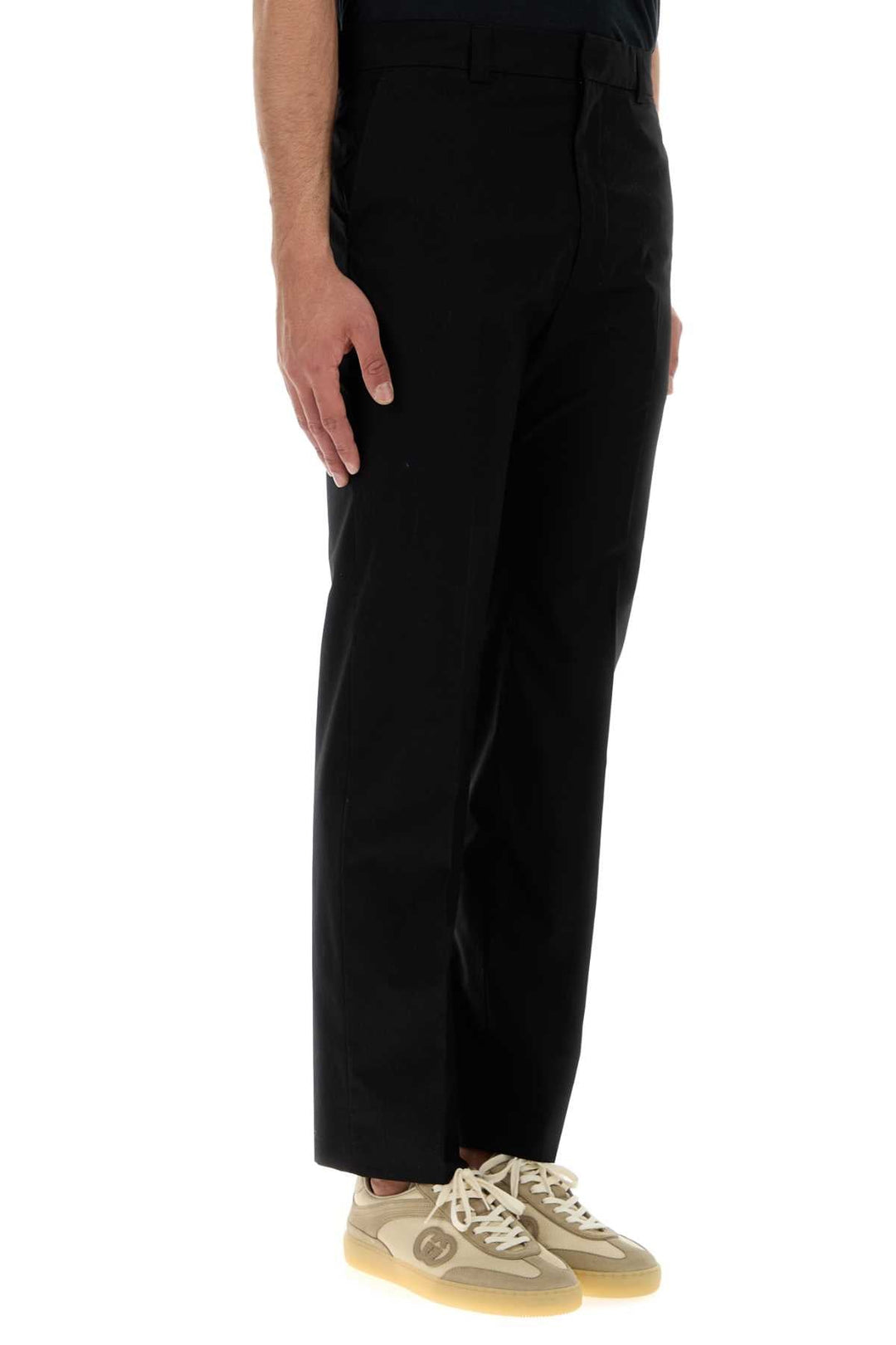Gucci Men Black Poplin Pant