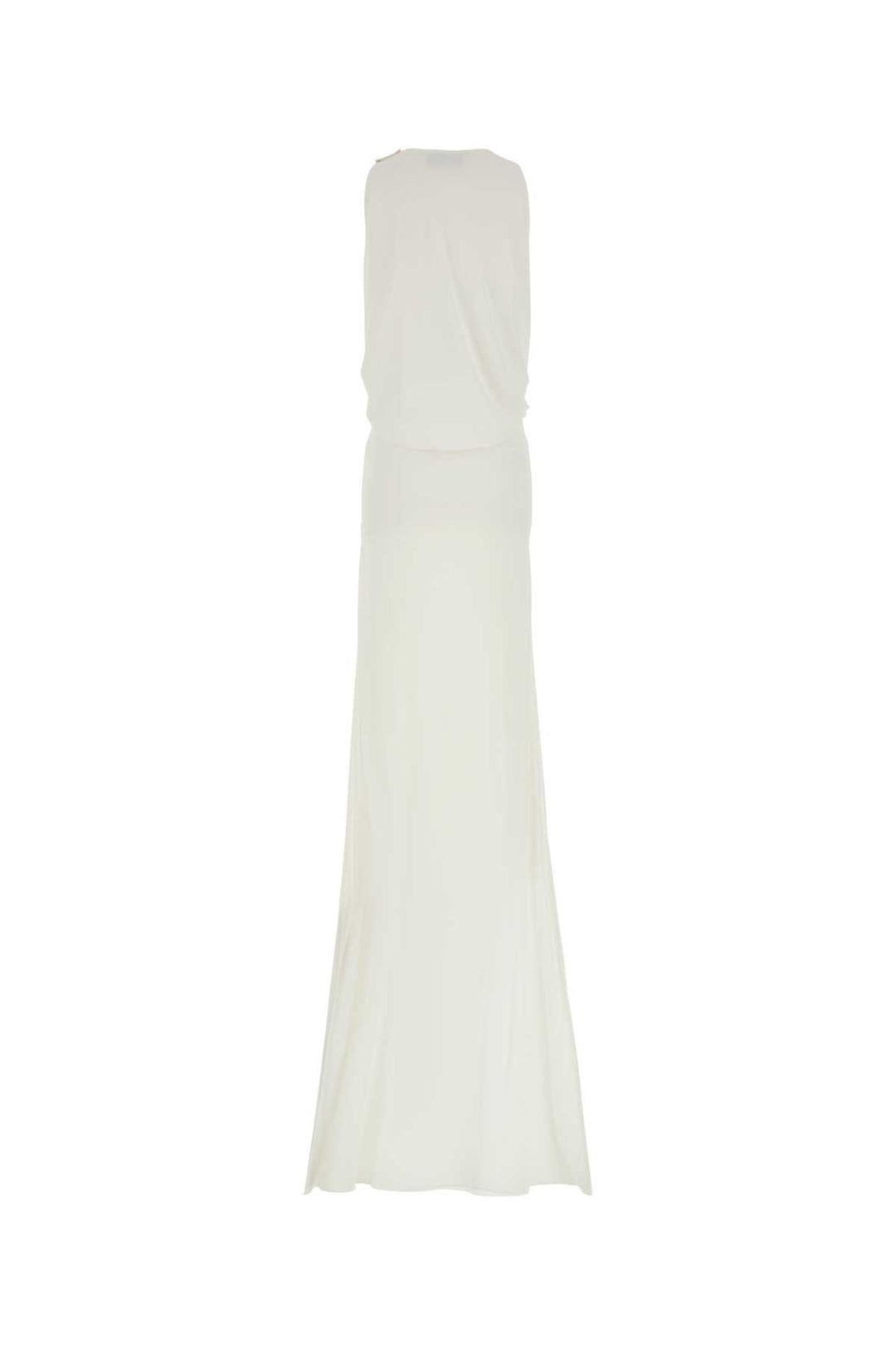 Gucci Women White Crepe Long Dress