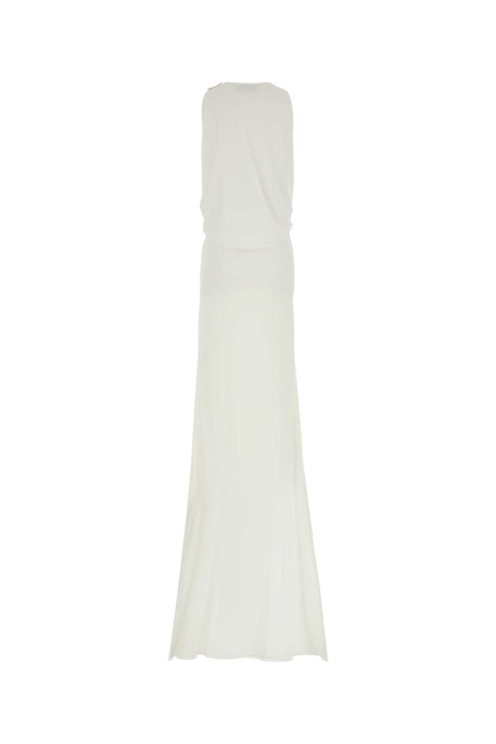 Gucci Women White Crepe Long Dress