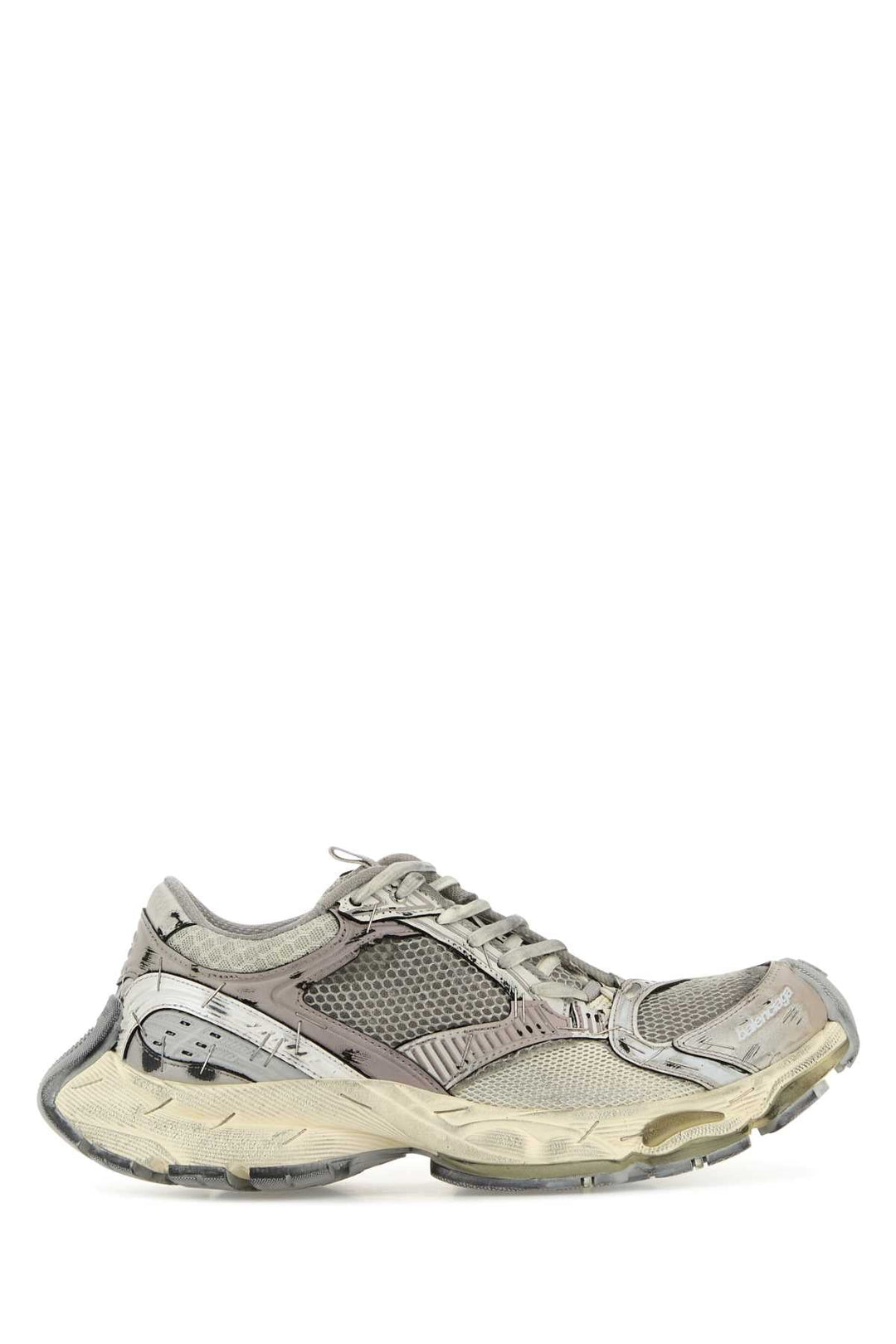 Balenciaga Women Multicolor Synthetic Leather And Mesh Stapler Sneakers