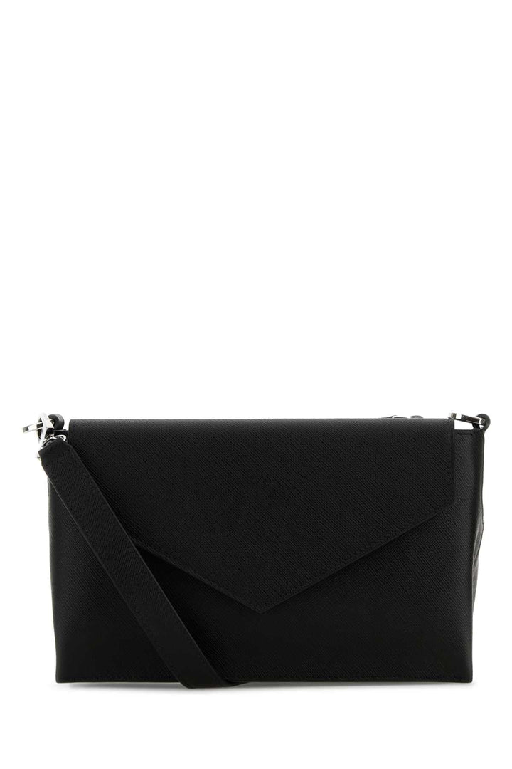 Montblanc Men Black Leather Crossbody Bag