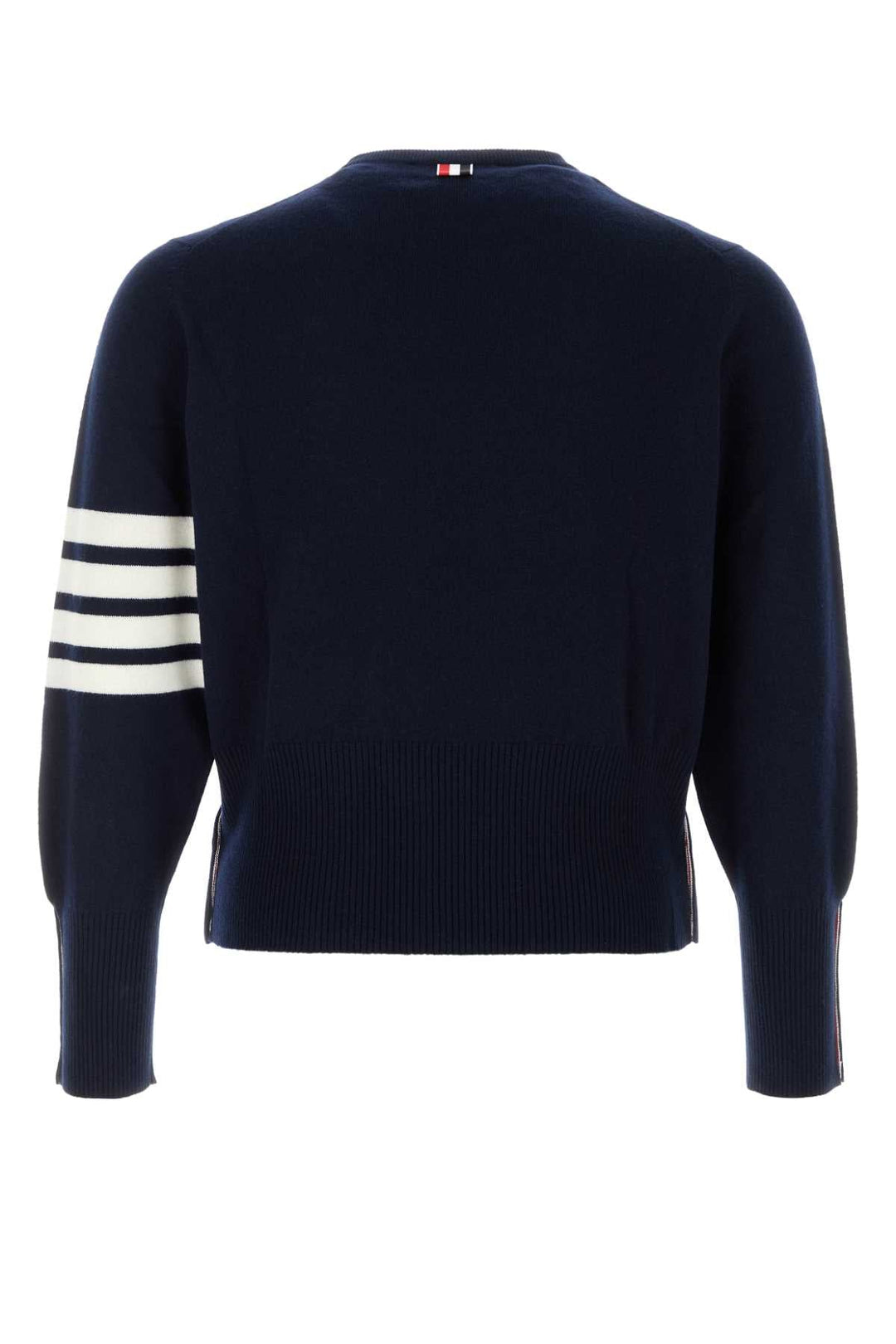 Thom Browne Men Navy Blue Cashmere Sweater