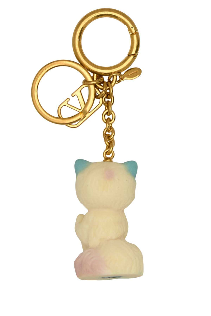 Valentino Garavani Women Multicolor Metal And Nylon Le Chat De La Maison Keyring