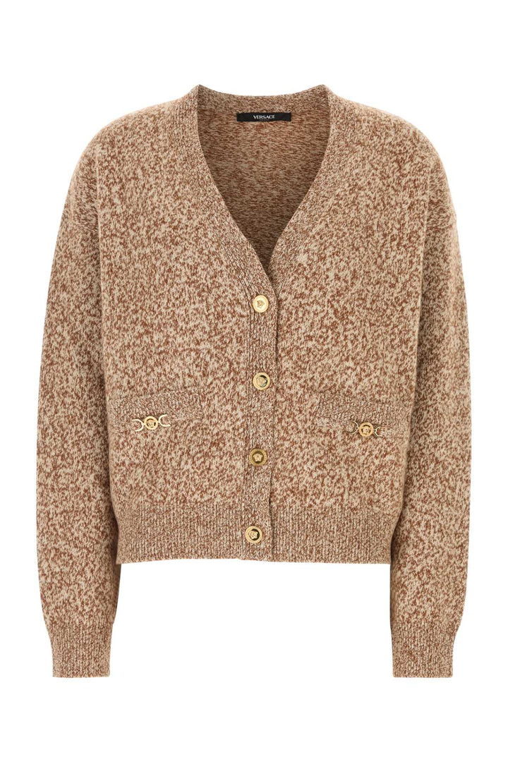 Versace Women Two-Tone Wool Blend Cardigan