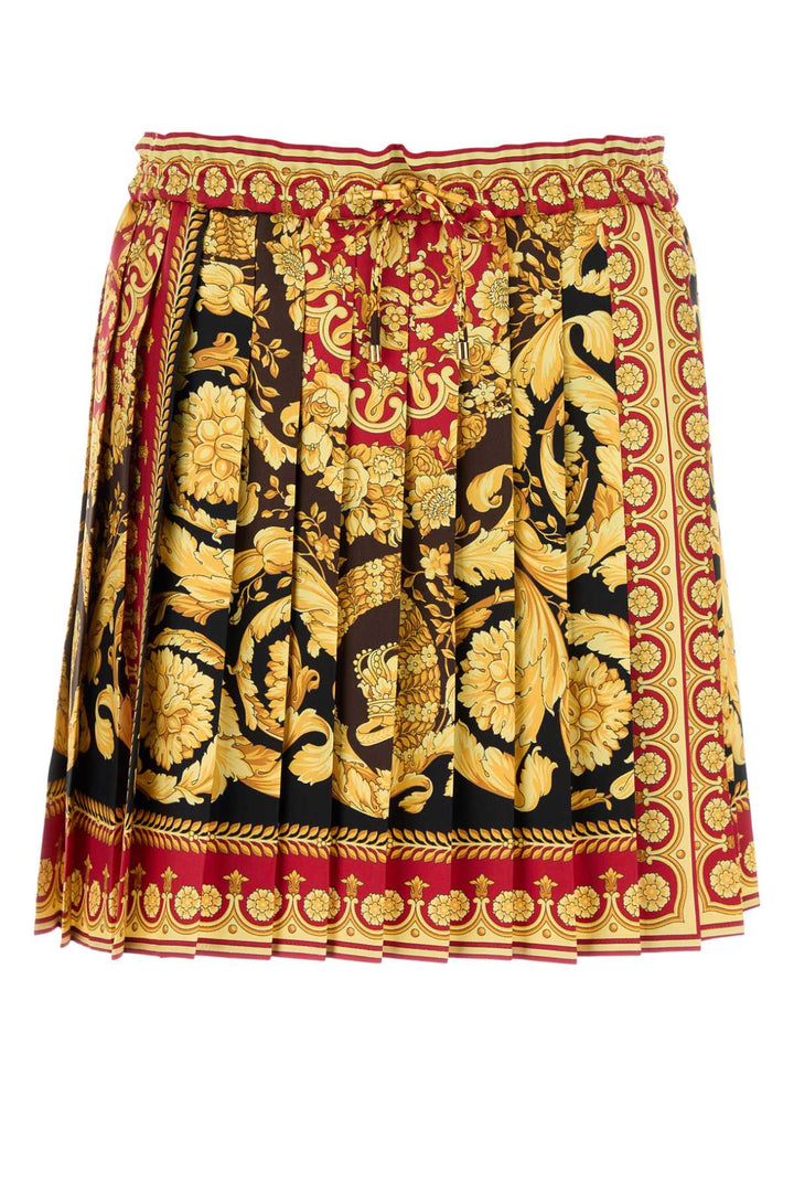 Versace Women Printed Silk Mini Skirt