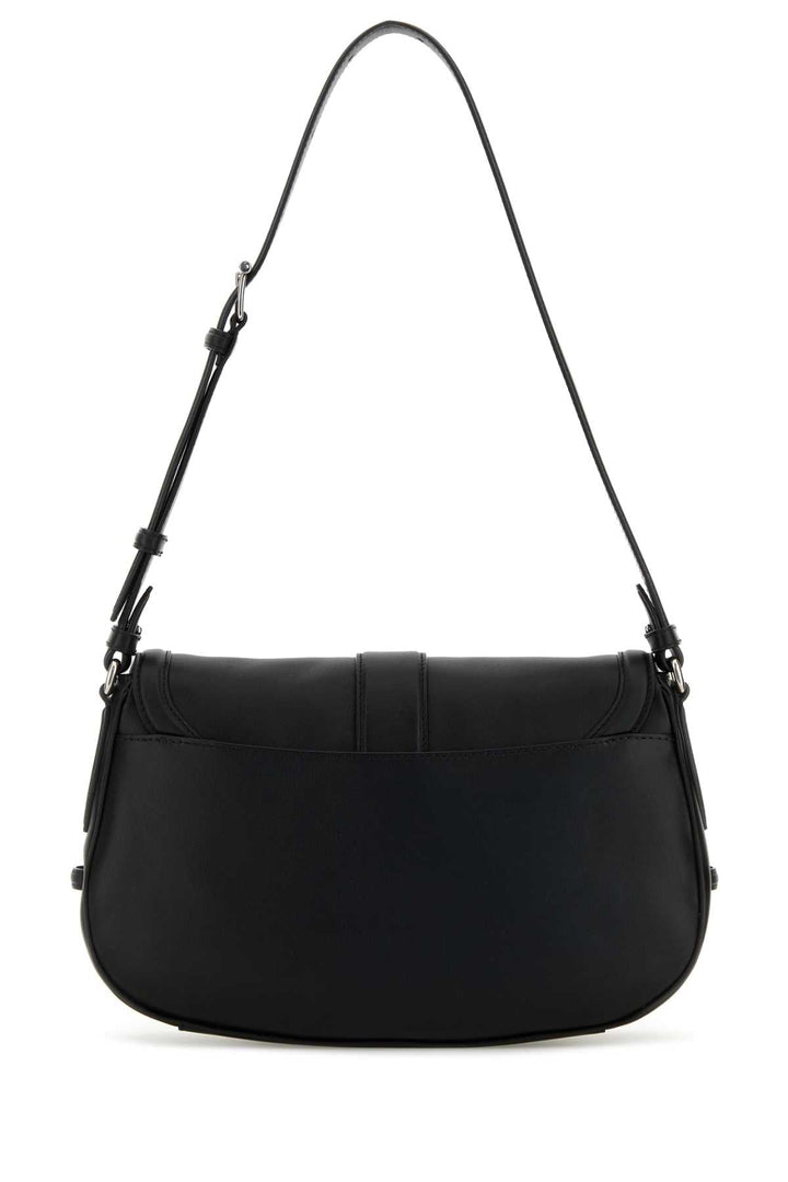 Alexander Mcqueen Women Black Leather Large Satchel Crossbody Bag