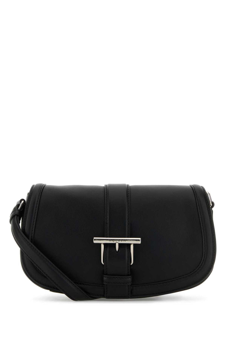 Alexander Mcqueen Women Black Leather Satchel Crossbody Bag