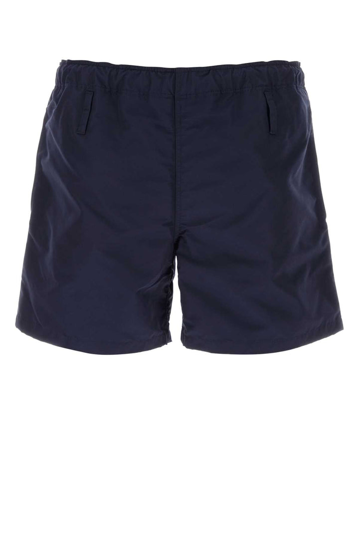 Prada Men Navy Blue Nylon Swimming Shorts