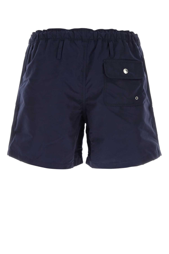 Prada Men Navy Blue Nylon Swimming Shorts
