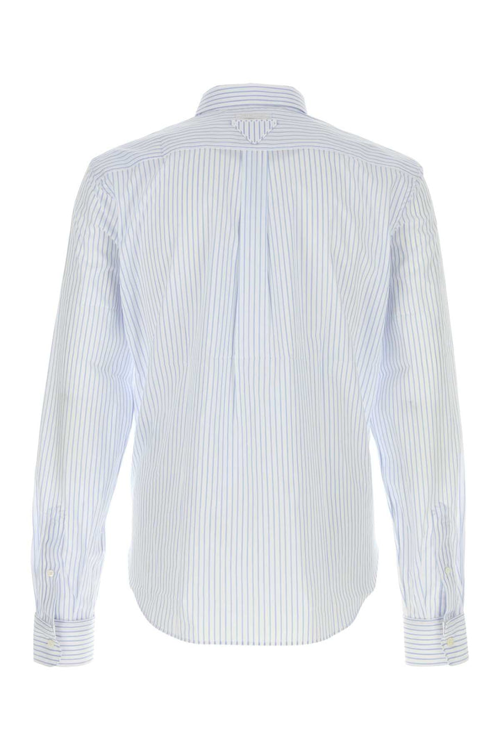 Prada Men Embroidered Poplin Shirt