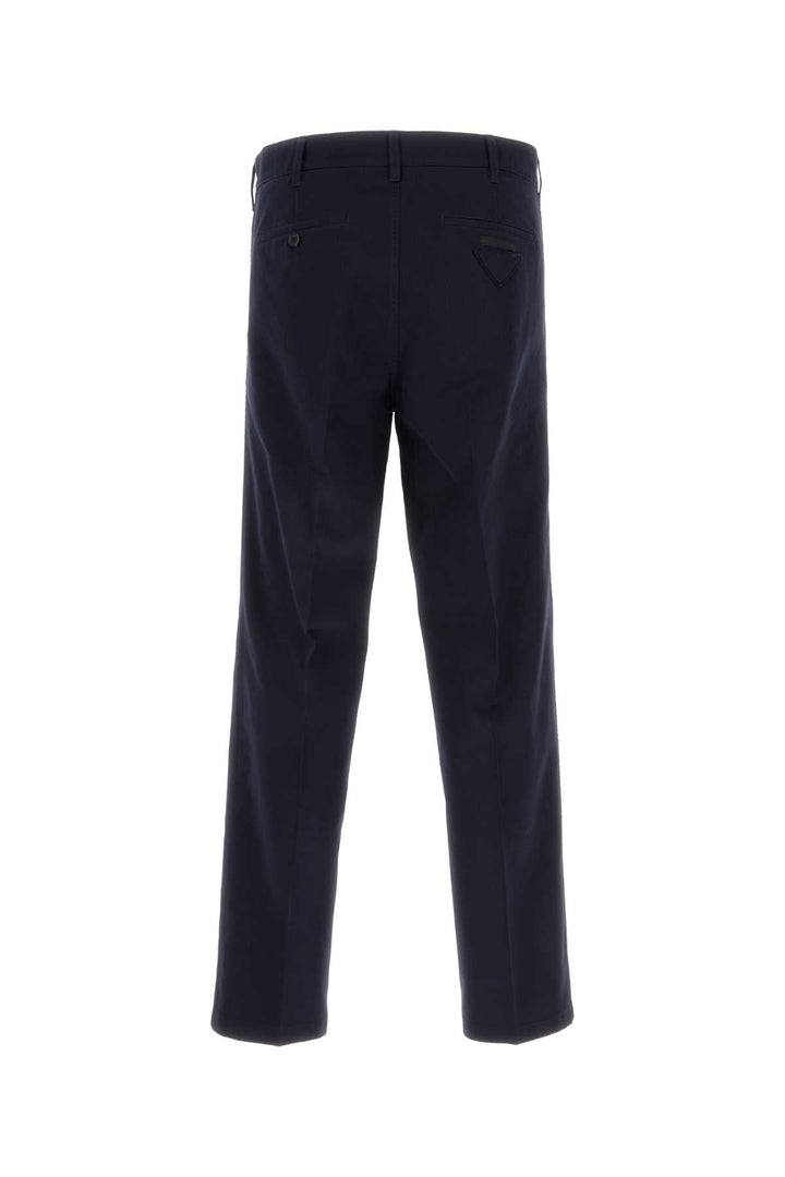Prada Men Dark Blue Cotton Chino Pant