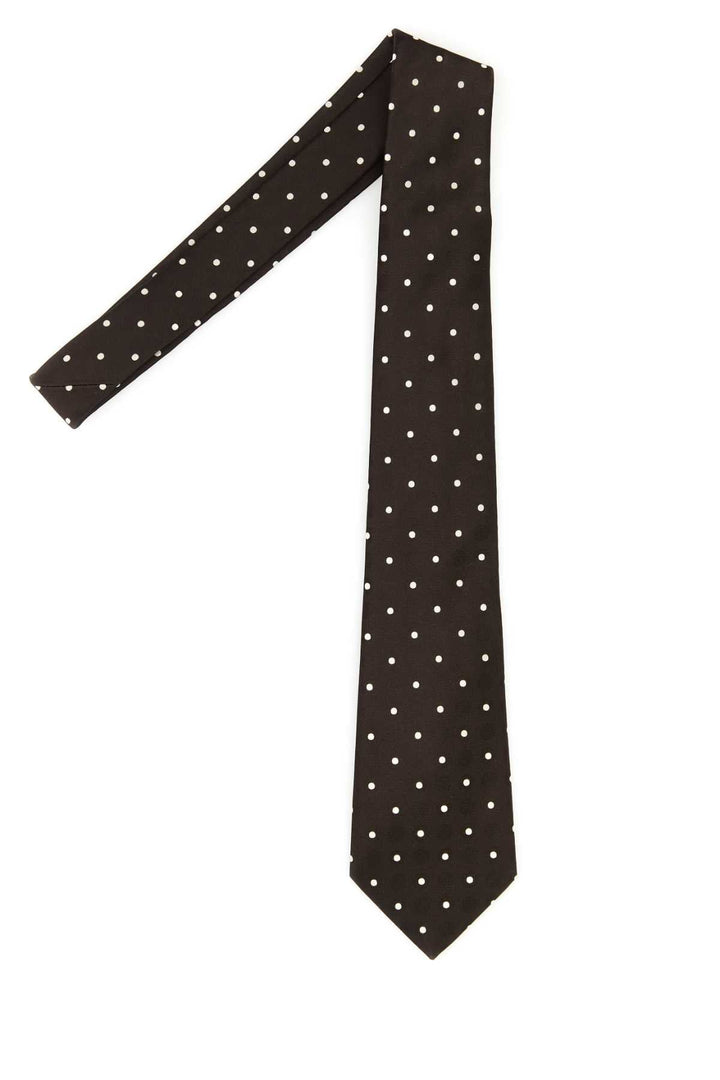 Saint Laurent Women Embroidered Satin Tie