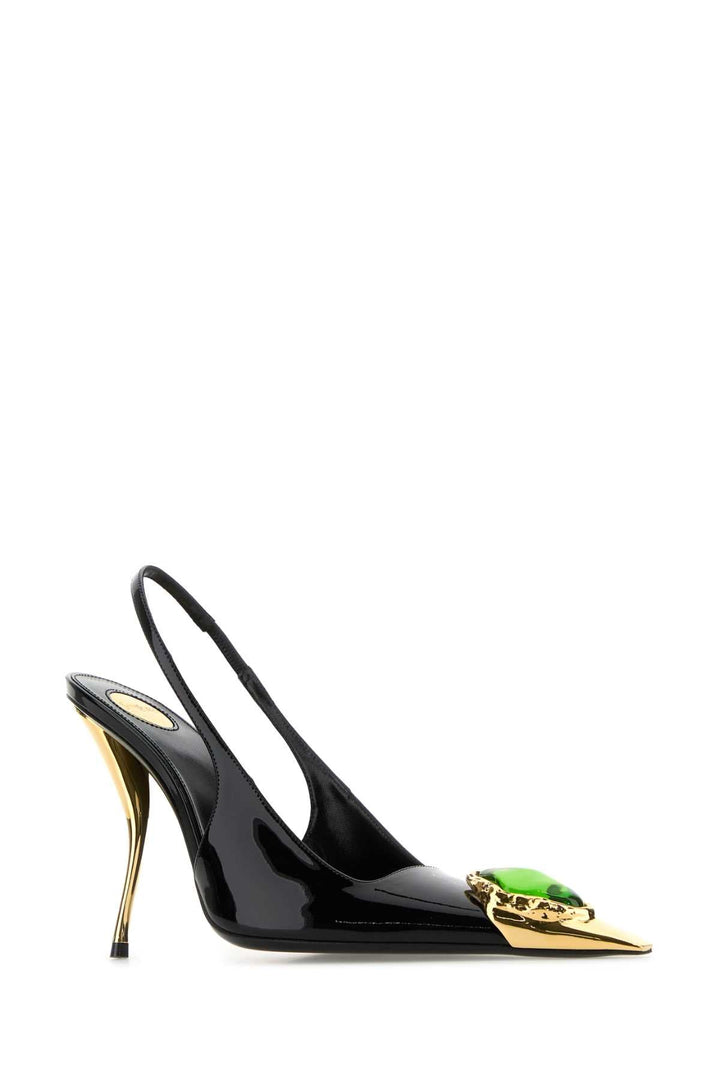 Saint Laurent Women Black Leather Loulou Pumps