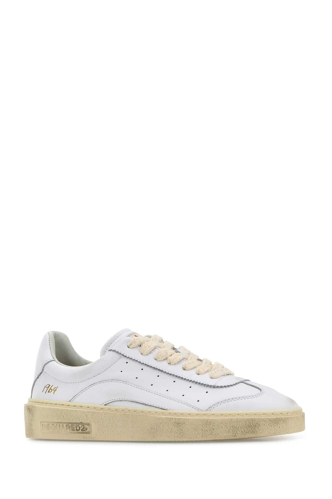 Dsquared Women White Leather Rider Sneakers