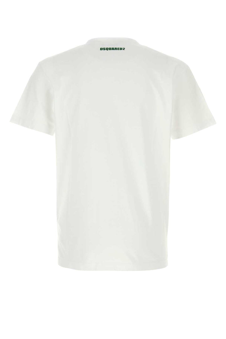 Dsquared Men White Cotton T-Shirt