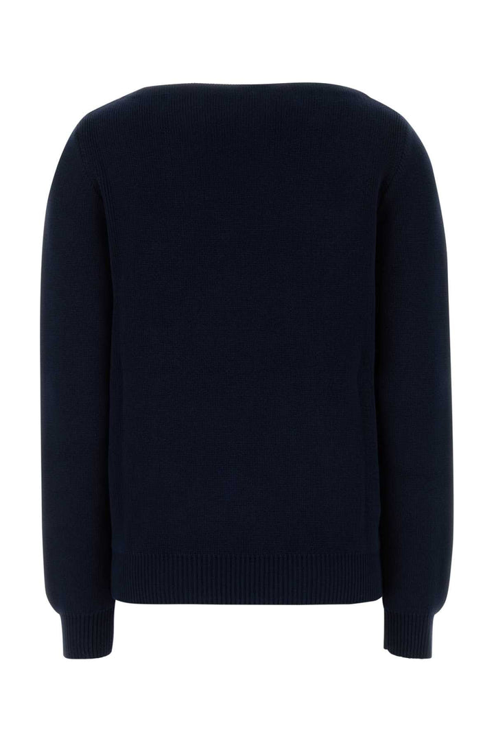 Prada Women Navy Blue Cotton Sweater