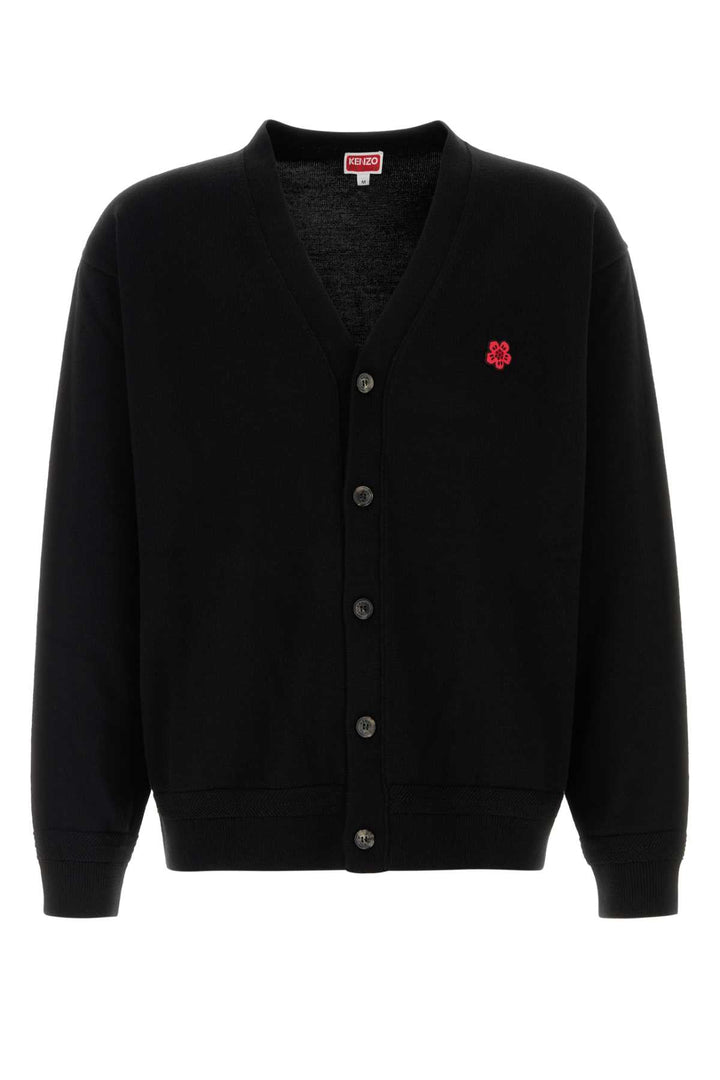 Kenzo Men Black Wool Cardigan