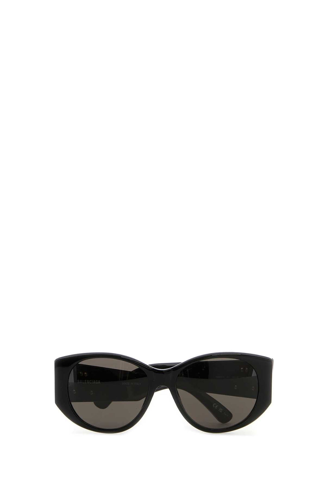 Balenciaga Women Black Acetate Nano Round Sunglasses