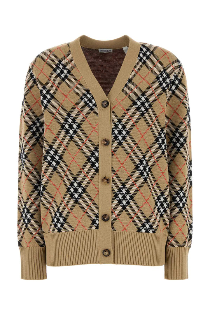 Burberry Women Embroidered Wool Blend Cardigan
