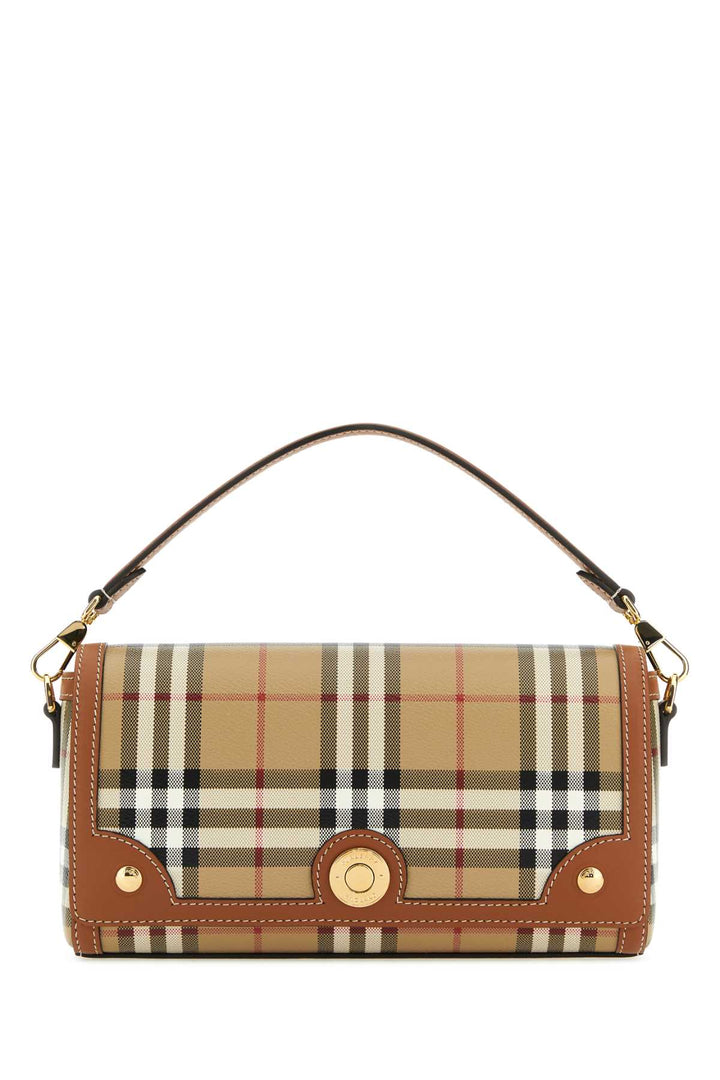Burberry Women Printed Canvas And Leather Note Handbag